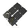 Caricatore solare pieghevole da 30W con doppia uscita USB e CC - Nero