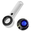 Lente d\'ingrandimento portatile ricaricabile 30x con luce LED/UV