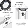 Lente d\'ingrandimento portatile ricaricabile 30x con luce LED/UV