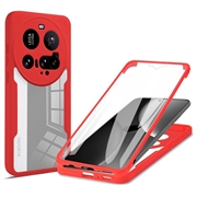 Custodia Serie 360 di Protezione per Xiaomi 15 Ultra - Rossa / Trasparente