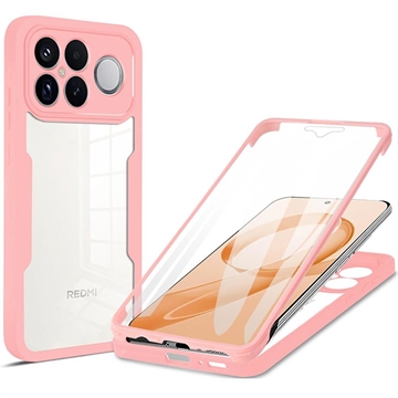 Custodia per Xiaomi Redmi K90 Pro Max serie 360 Protection - Rosa / Trasparente