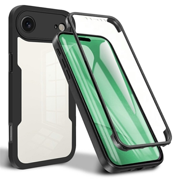 Custodia per iPhone 17 Air serie 360 Protection - nera / trasparente