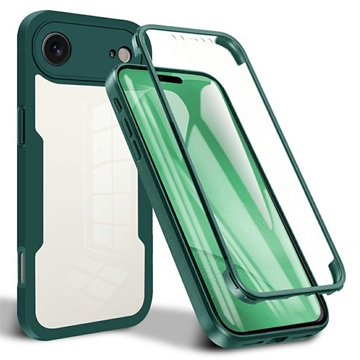 Custodia per iPhone 17 Air serie 360 Protection - Verde / trasparente