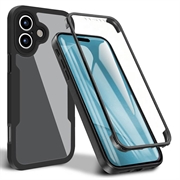 Custodia per iPhone 17 serie 360 Protection - Nera / trasparente