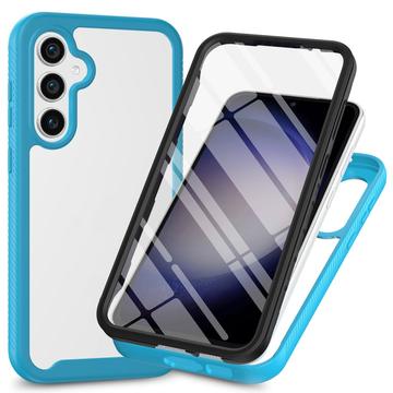 Custodia Serie 360 di Protezione per Samsung Galaxy A35 - Baby Blu / Trasparente