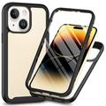 Custodia per iPhone 15 serie 360 Protection - nera / trasparente