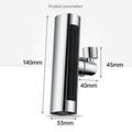 Prolunga girevole a 360° per rubinetti da cucina da 22mm - 4 funzioni - Argento