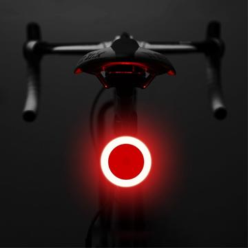 3664 Fanale posteriore della bicicletta creativo IPX2 impermeabile piccola bicicletta luce LED supporto di ricarica USB per il ciclismo all\'aperto - Circolare