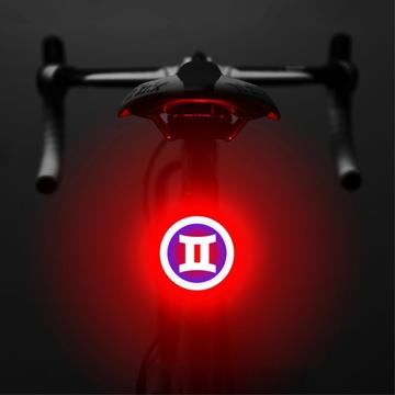3664 Fanale posteriore della bicicletta creativo IPX2 impermeabile piccola bicicletta luce LED supporto USB di ricarica per il ciclismo all\'aperto - Gemini