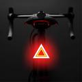 3664 Creative Bicycle Tail Light IPX2 impermeabile piccola bicicletta luce LED supporto di ricarica USB per il ciclismo all'aperto - Triangolo di avvertimento