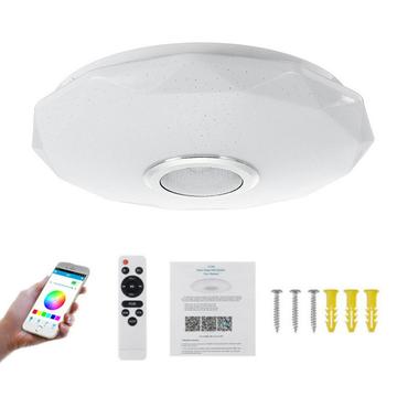 Plafoniera LED intelligente da 36W con telecomando/altoparlante Bluetooth - Forma a diamante
