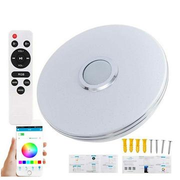 Plafoniera LED intelligente da 36W con telecomando/altoparlante Bluetooth - Forma rotonda