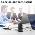 Stazione di ricarica da tavolo GaN da 380W con display di potenza digitale - 8 porte - Nero