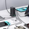 Stazione di ricarica da tavolo GaN da 380W con display di potenza digitale - 8 porte - Nero
