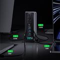 Stazione di ricarica da tavolo GaN da 380W con display di potenza digitale - 8 porte - Nero