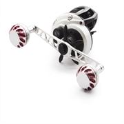 Manopola di regolazione per mulinello da pesca in lega di alluminio da 38mm per DAIWA, SHIMANO - Nero / Rosso