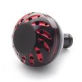 Manopola di regolazione per mulinello da pesca in lega di alluminio da 38mm per DAIWA, SHIMANO - Nero / Rosso