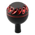 Manopola di regolazione per mulinello da pesca in lega di alluminio da 38mm per DAIWA, SHIMANO - Nero / Rosso