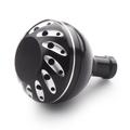 Manopola di regolazione per mulinello da pesca in lega di alluminio da 38mm per DAIWA, SHIMANO - Nero / Argento