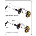 Manopola di regolazione per mulinello da pesca in lega di alluminio da 38mm per DAIWA, SHIMANO - Argento / Oro
