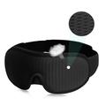 Maschera per dormire traspirante con contorno 3D e cinturino regolabile - Nero