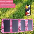 Caricabatterie portatile a pannelli solari a 4 pannelli da 20W per il campeggio - Mimetico rosa