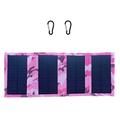 Caricabatterie portatile a pannelli solari a 4 pannelli da 20W per il campeggio - Mimetico rosa