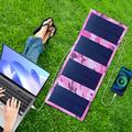 Caricabatterie portatile a pannelli solari a 4 pannelli da 20W per il campeggio - Mimetico rosa
