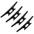 Ganci di ormeggio in plastica da 10 cm per kayak, canoe e ponti di imbarcazioni - 4 pezzi - Nero