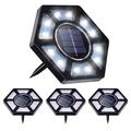 Confezione da 4 luci solari da terra / lampade da giardino impermeabili - 12 LED bianchi