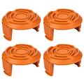 4 pezzi. Tappi per rocchetto per tagliaerba Worx WA6531 - Plastica ABS, 56.5x31.5mm