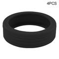 Set di 4 copriruota in silicone per bagagli - Nero