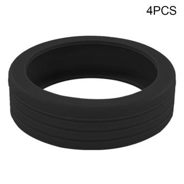 Set di 4 copriruota in silicone per bagagli - Nero