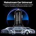 Caricabatterie da auto USB a 4 porte con display digitale della tensione - Nero