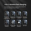 Stazione di ricarica wireless magnetica 4-in-1 da 25W con Qi 2.2 e luce notturna
