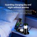 Stazione di ricarica wireless magnetica 4-in-1 da 25W con Qi 2.2 e luce notturna