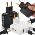 Adattatore di alimentazione UE 4 in 1 con 2 prese CA, 2 porte USB-A - Nero