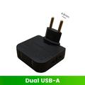 Adattatore di alimentazione UE 4 in 1 con 2 prese CA, 2 porte USB-A