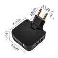 Adattatore di alimentazione UE 4 in 1 con 2 prese CA, 2 porte USB-A - Nero