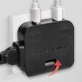 Adattatore di alimentazione UE 4 in 1 con 2 prese CA, 2 porte USB-A