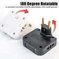 Adattatore di alimentazione UE 4 in 1 con 2 prese CA, 2 porte USB-A