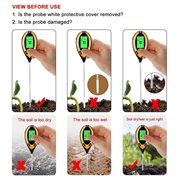Misuratore di pH e umidità 4-in-1 con display LCD
