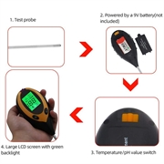 Misuratore di pH e umidità 4-in-1 con display LCD