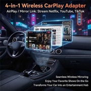 Adattatore wireless 4-in-1 4223M per CarPlay e Android Auto - AirPlay/Miracast - Nero