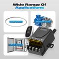 Ricevitore relè wireless RF a 433MHz con 2 telecomandi On/Off per 12-72V CC