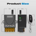 Ricevitore relè wireless RF a 433MHz con 2 telecomandi On/Off per 12-72V CC