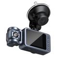 Dash Cam WiFi a doppio obiettivo 4K con visione notturna e obiettivo ruotabile di 360