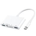 Hub USB-C 5-in-1 / Lettore di schede per iPhone, MacBook, dispositivi USB-C - Bianco