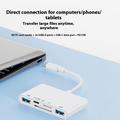 Hub USB-C 5-in-1 / Lettore di schede per iPhone, MacBook, dispositivi USB-C - Bianco