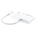 Hub USB-C 5-in-1 / Lettore di schede per iPhone, MacBook, dispositivi USB-C - Bianco